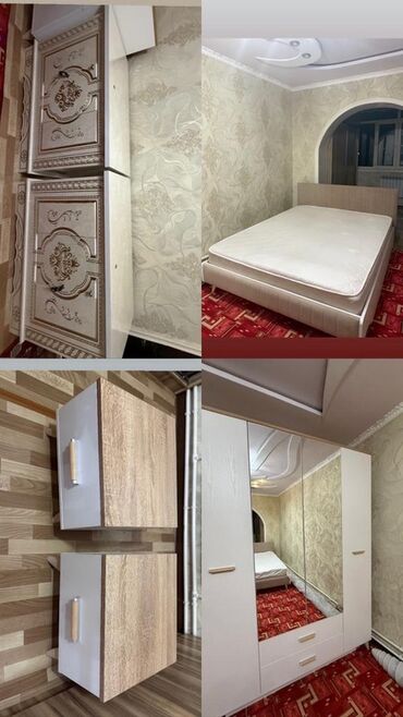 разборный легкий шкаф: Спальный гарнитур, ДСП, цвет - Белый