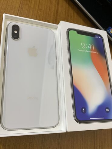 Apple iPhone: IPhone X, 64 GB, Ağ, Face ID, Sənədlərlə