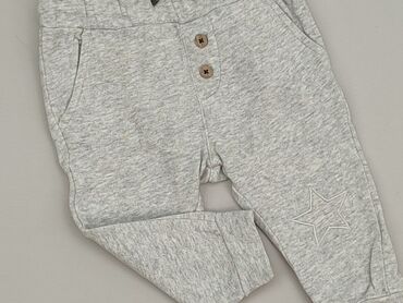 bawełniane spodnie dresowe: Sweatpants, H&M, 6-9 months, condition - Good