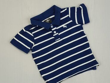 Koszula, 3-6 m, wzrost - 68 cm., stan - Bardzo dobry, wzór - Linia, kolor - Niebieski, H&M