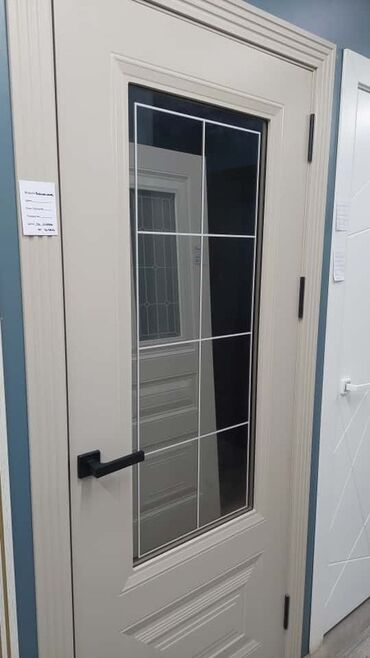 двери с двух сторон из бельгии: Межкомнатная дверь со стеклом, Левая, цвет - Бежевый