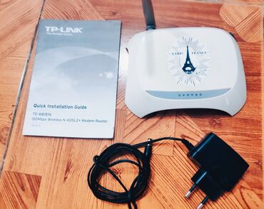 notebook pult: Modem TP LINK modem adsl internet ideal veziyyetde. Adaptoru ustunde
