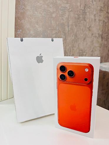 iphone mega max: IPhone 17 Pro Max, 512 GB, Narıncı, Barmaq izi, Simsiz şarj, Sənədlərlə — 1