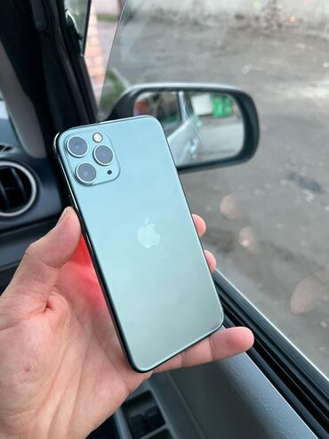 Apple iPhone: IPhone 11 Pro, Б/у, 256 ГБ, Alpine Green, Защитное стекло, Чехол, 76 %