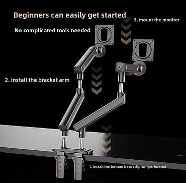 monitor arm: Monitor ARM NB Ergonomic A5C Dual - iki monitor üçün nəzərdə tutulmuş — 6
