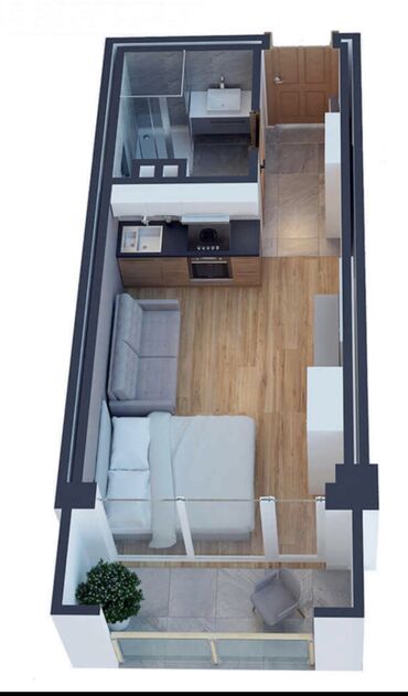 продается квартира новопавловка: 1 комната, 25 м², Индивидуалка, 2 этаж