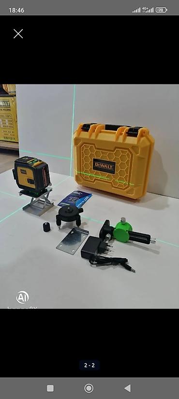 divar saati: Dewalt yaşıl şüalı lazer nivelir dəsti Məhsul təsviri: - Brend — 2