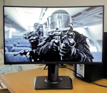 Monitori: Asus Tuf Gaming VG27VQ Zakrivljen Monitor je u originalnom fabričkom — 1