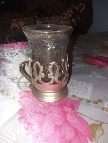 qab yigmaq ucun: Armudu stəkanlar, rəng - Gümüşü, Şüşə, 1 əd, 200 ml, Rusiya