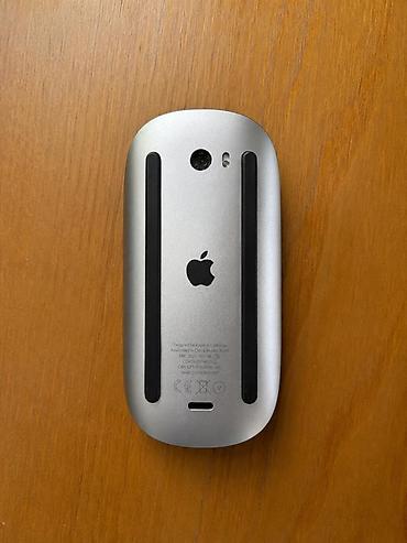 komputer işlənmiş: Apple Magic Mouse 2 (Model: A1657) – qara üst səth, alüminium altlıq — 1