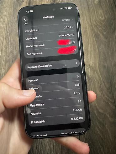 apple macbook: IPhone 15 Pro, 256 GB, Space Gray, Face ID — 2