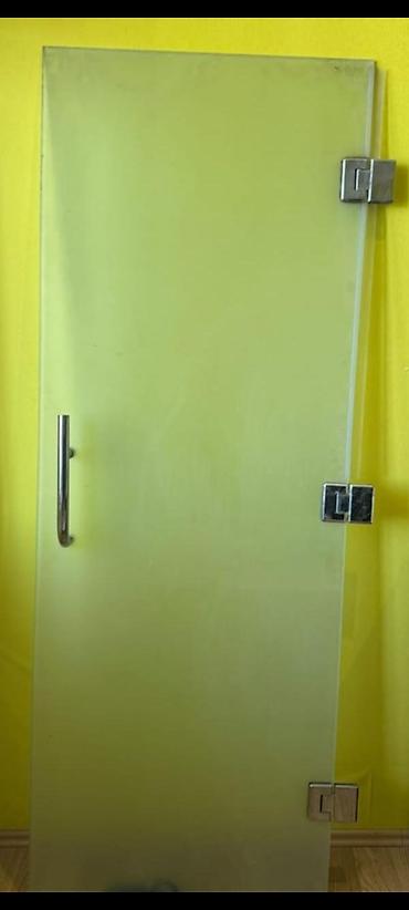 qapi: Mat şüşə qapı – hamam/duş otağı və ya ofis üçün iki terfli yan hisse — 4