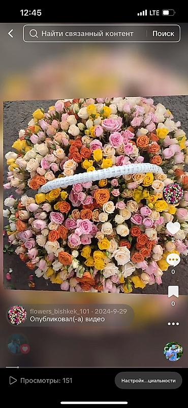 Букеты из живых цветов: Авторские букеты из свежих цветов - Розы премиум-класса (крупный — 17