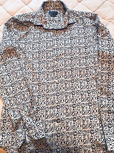 Рубашки: Мужская рубашка, M, Zara, Б/у, цвет - Бежевый, Самовывоз — 2