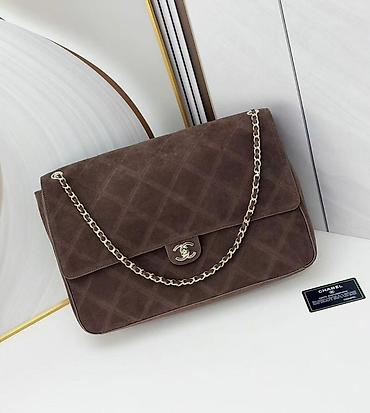 yumru çantalar: Chanel çiyin çantası – Süet, klassik quilt tikişli - Brend: Chanel - — 4