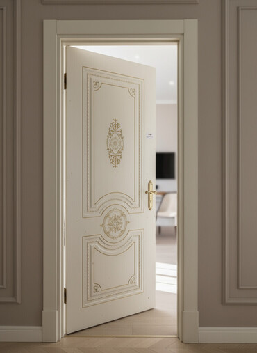 qapllar otaq: Klassik üslubda dekorativ otaq qapısı - Material: MDF əsaslı panel -