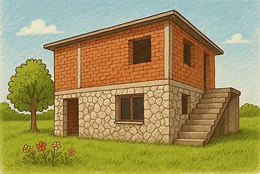 Property: Venčane – nezavršena kuća sa kamenim podrumom na prostranom placu — 1