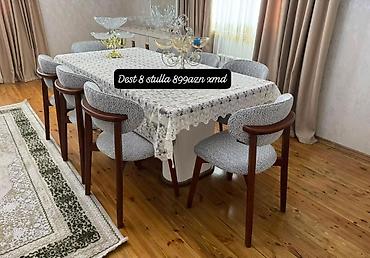 ustullar: Masa və stul dəsti – Xmd - Komplektlər: - Masa 1×2 m + 6 stul - — 5