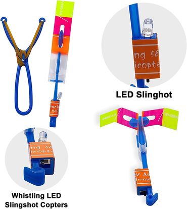 Igračke: Svetleci raketni helikopter sa praćkom Kako igrati — 5