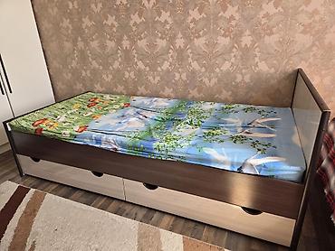 односпальный кровать: Односпальная кровать, Б/у, С матрасом, длина - 200 см — 4