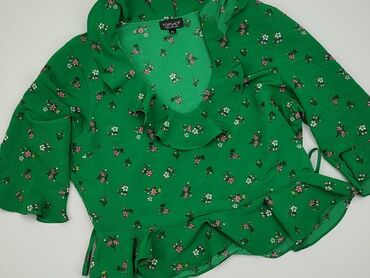 zielone bluzki w kwiaty: Top Topshop, XL, stan - Dobry