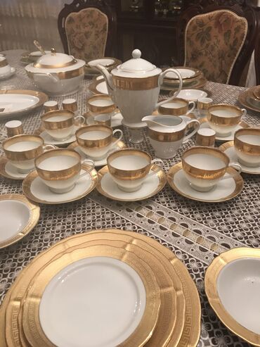 Nahar dəstləri və servizlər: Nahar dəsti, rəng - Qızılı — 37