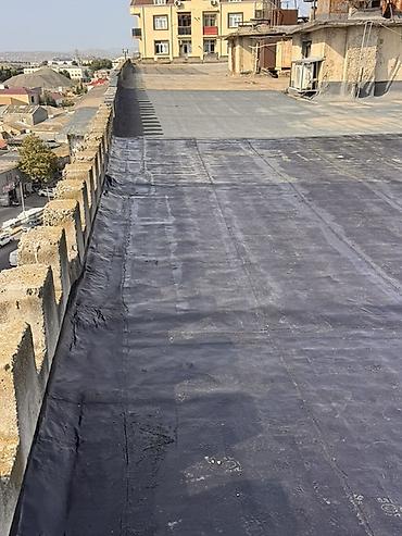 dam ortuyunun vurulması: Bitum əsaslı dam örtüyü və hidroizolyasiya xidməti - Mənzillərin — 4