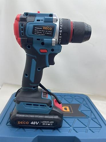 Инструменты: Аккумуляторная дрель-шуруповерт DECO 48V в комплекте с кейсом — 4