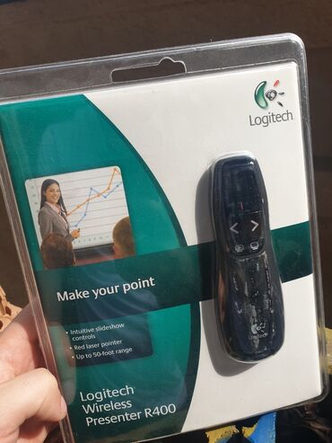 реклама на тв: Logitech Wirelless Presenter .R400. Teqdimetme pultudur .Komputerlere