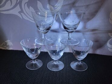 Čaše: Casice kristal,gravura za zestoko pice 1960g.+. Casice su — 6
