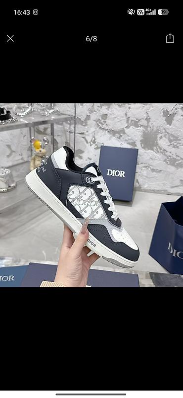 dior b30: НА ЗАКАЗ ПРИМЕРНО 14-15 ДНЕЙ Кроссовки низкие, бело-голубы - Верх из — 6