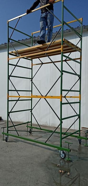 Строительные леса, стойки: Вышки передвижные Российские ЕвропейскиеЛеса до 20 метров на колёсах — 4
