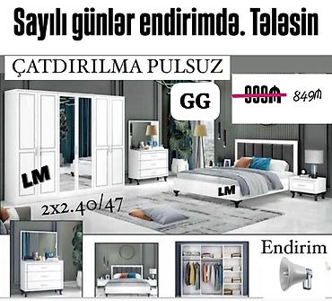 Yataq otağı mebel dəsti – ağ rəngdə, müasir dizayn. Dəst tərkibi: - 4
