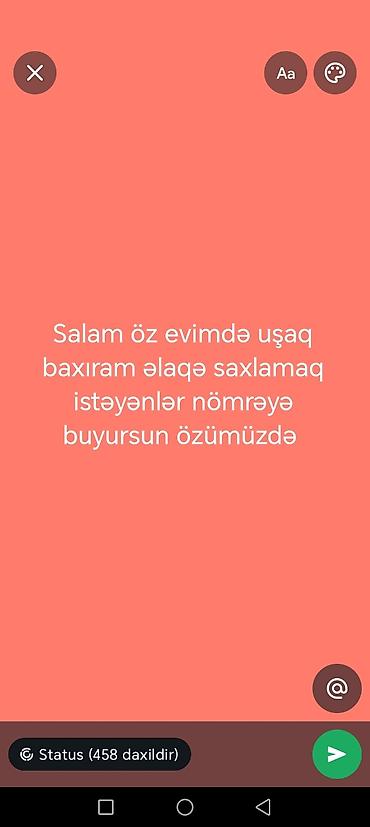 ev işlerine yardımcı: Uşaq baxımı xidməti – ev şəraitində - Öz evimdə fərdi qayğı ilə uşaq — 1