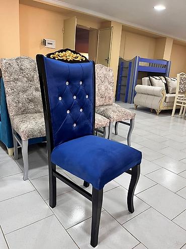 ucuz vitrin: Qonaq otağı üçün, Yeni, Qatlanmayan, rəng - Göy Stul — 1