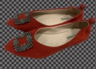 красные туфли: Балетки красные 36 почти новые 2 раза одела Черные с мехом туфли 500