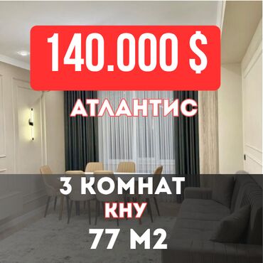 земельный участок первая линия: 3 комнаты, 77 м², Элитка, 5 этаж