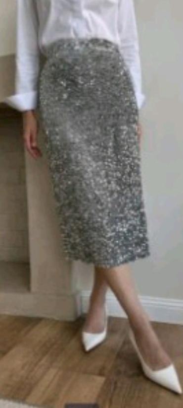 Юбки: Юбка, Модель юбки: Прямая, Макси, Высокая талия, С пайетками — 5