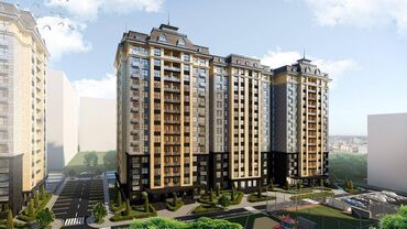 квартиры в районе ахунбаева: 1 комната, 41 м², Элитка, 12 этаж, ПСО (под самоотделку)