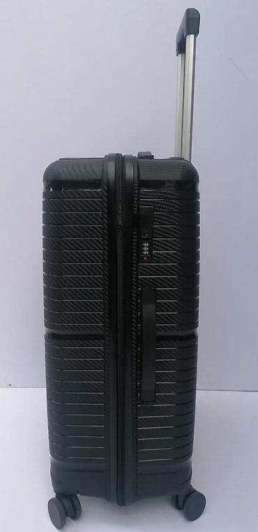 Putni koferi i torbe: Tvrdi kofer na točkićima – crni, sa teksturom karbona - Materijal — 8