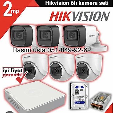Hikvision 6-lı kamera dəsti – 2 MP Komplektin tərkibi: - 6 ədəd 2 MP