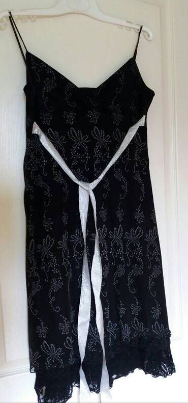 heklana haljina za plažu: Crna haljina na bretele XL preslatka haljinica, za sve prilike, na