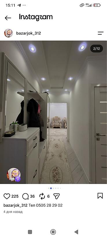 kant flat: 2 комнаты, 72 м², Тунгуч мкр 106 серия улучшенная, 3 этаж — 2