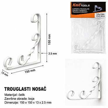 KMT Q395 cvet nosač 9364611 Dekorativni trouglasti nosač za police i