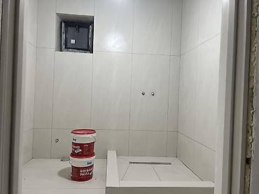 установка алмазного бурения: Укладка керамической плитки в ванной комнате под ключ - Вертикальная — 6