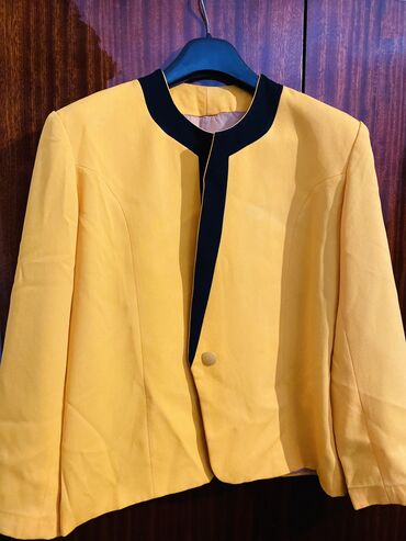 женская рубашка с высоким воротником: Пиджак, Без воротника, 6XL (EU 52)