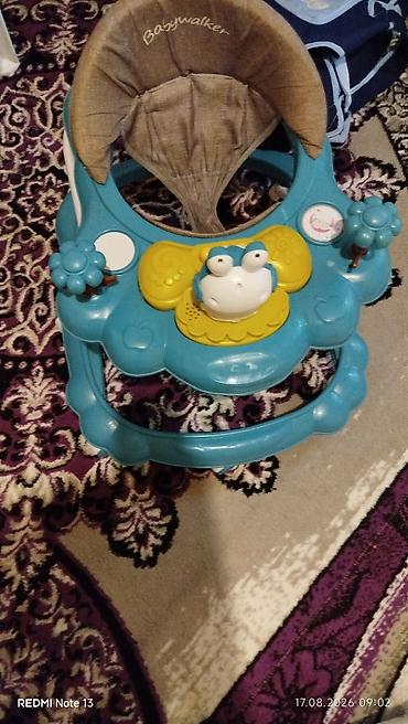 Ходунки, костыли, трости, роллаторы: Uşaq gəzdiricisi (baby walker) - Rəng: mavi-açıq yaşıl tonlarda, ön — 2
