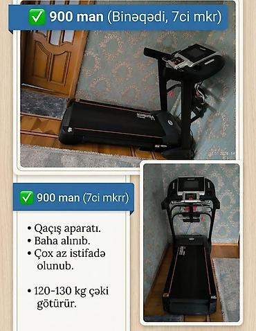 ✔️900 man(Binəqədi, 7ci mkr).
Qaçış aparatı satılır.
Vpp Lyus55 
💠GÜL
