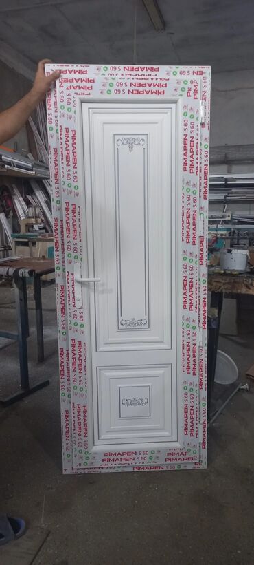 Plastik qapılar: Yeni Plastik qapı 80x200 sm Zamok və çərçivə ilə, Zəmanətli, Pulsuz quraşdırma, Pulsuz çatdırılma, Rayonlara çatdırılma — 28