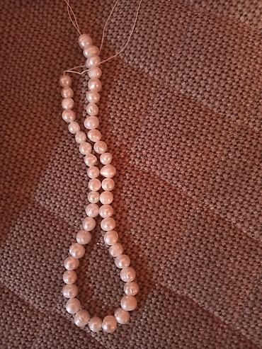 mirvari reng: Ağ inci tonlarında dekorativ muncuq dəsti - Material: parlaq, sfera — 3